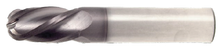  1/16" End Mill Single End Ball. Flute Length 3/16" - OAL 1-1/2" - 4 Flutes AlTiN Coated