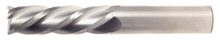  1/8" End Mill Single End Square. Long Length. Flute Length 3/4" OAL 2-1/2" - 4 Flutes Uncoated