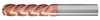 1/4" End Mill Single End Ball. Extra Long Length. Flute Length 1-1/2" OAL 4" - 2 Flutes TiCN Coated