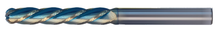  1" Solid Carbide End Mill Single End Ball. Extra-Long. Shank OD 1", Flute Length 4", OAL 7'' - 4 Flutes Sky Coat