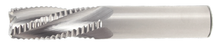  1/2" End Mill Single End Square. Roughing "HOG" Turbo Mill. Shank OD 1/2" Flute Length 3" OAL 6" - 4 Flutes - Uncoated