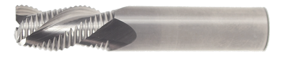 7/16" End Mill Single End Square. Roughing 45 Degree High Helix. Shank OD 7/16" Flute Length 1" OAL 3" - 3 Flutes - Uncoated
