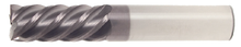  1/4" End Mill Single End. High Performance 45 Degrees Helix. Flute Lenght 1-1/2" OAL 4" - 5 Flutes AlTiN Coated