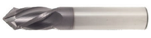  Solid Carbide Drill Mill Single End. Cutter Diameter 1/8". Shank OD 1/8". Flute Length 1/2". OAL 1-1/2". 2 Flutes - 90 Degree Point - AlTiN Coated