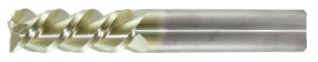 1/2" Spoon Cutter - Center Cut. Single End with 60 Degree Helix. Shank OD 1/2" - LOC 1-1/4" - OAL 3" - 3 Flutes for High-speed Finishing. ZrN Coated