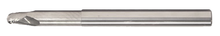  1" End Mill Single End Ball. Long Reach. Shank OD 1" LOC 1-1/4" OAL 6" - 2 Flutes Uncoated