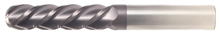  1" End Mill Single End Ball. Extra-Extra Long Lengths. Shank OD 1" Flute Length 5" OAL 8" - 4 Flutes - AlTiN Coated