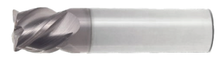  11/32" Stub End Mill Single End Square; Flute Length 1/2" OAL 2" - 4 Flutes AlTiN Coated - Hot Mill